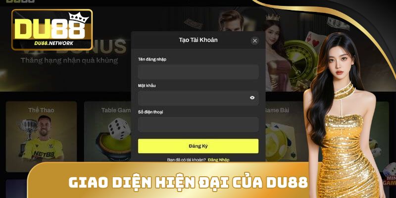 Người dùng hài lòng với giao diện hiện đại của DU88